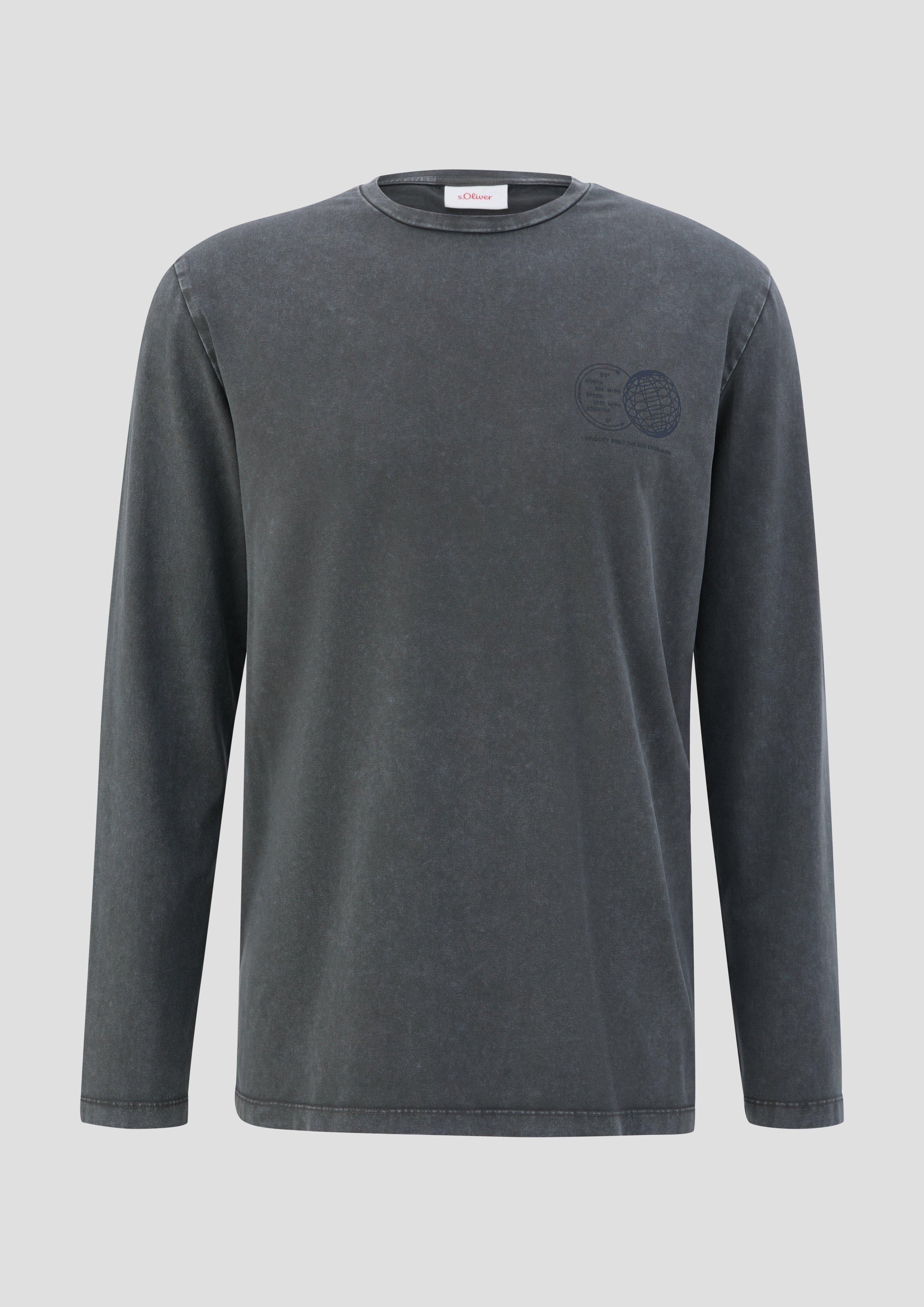 Gewaschenes Longsleeve mit Print-Detail  2135748-96D1