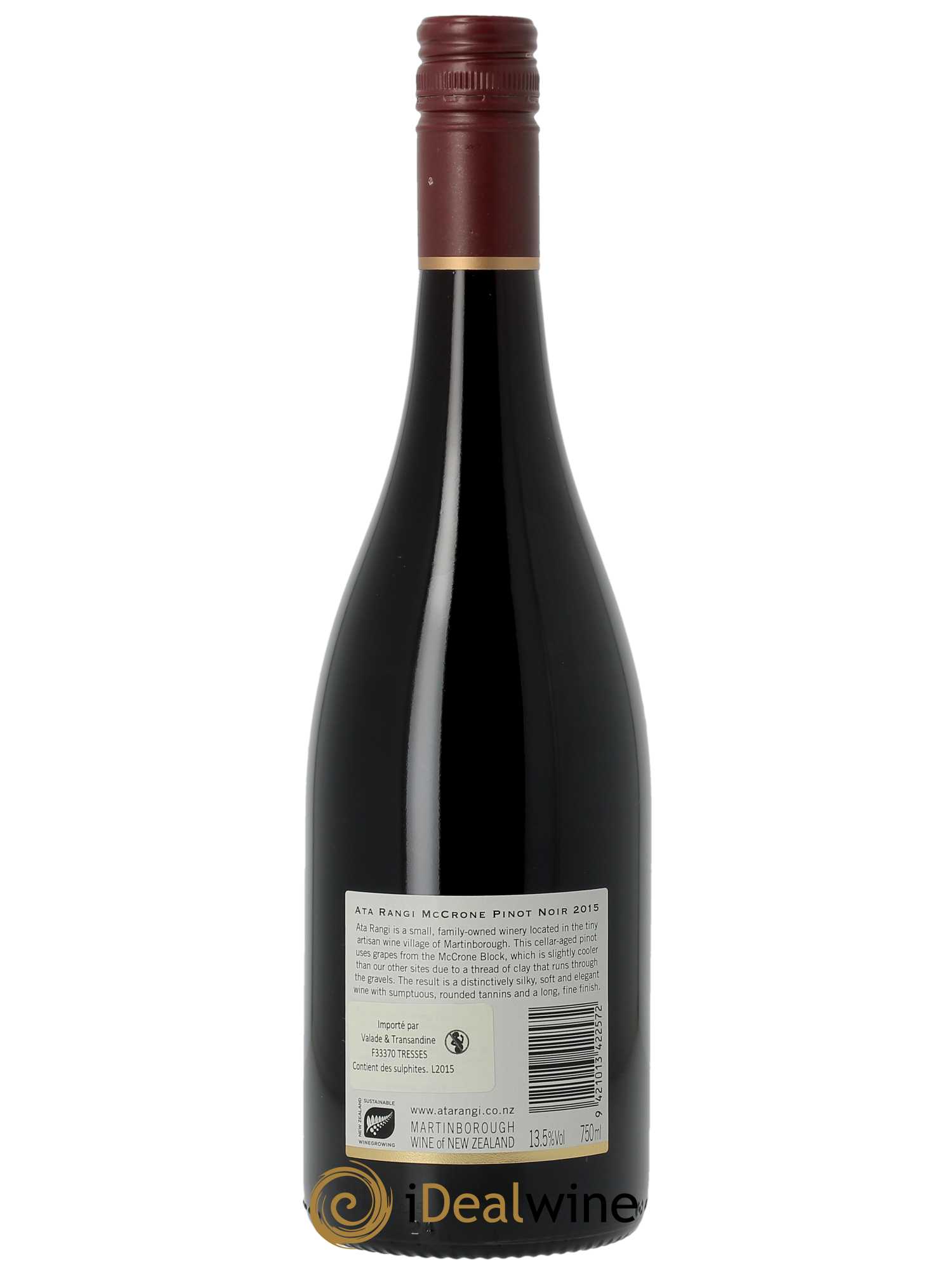 Martinborough Ata Rangi Mc Crone Vineyard Pinot Noir  2015 - Lot de 1 Bouteille