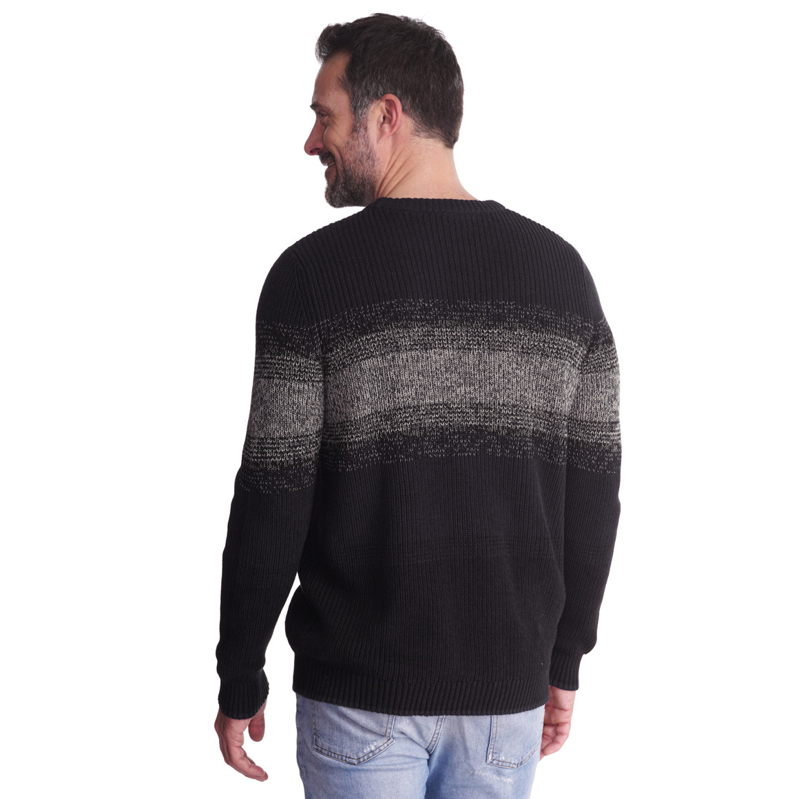 Herren Strickpullover mit Streifenmuster
