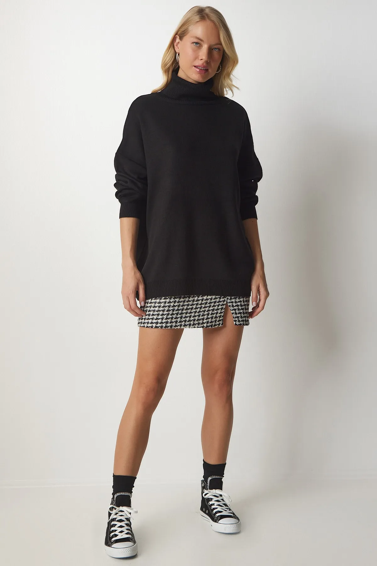 Happiness İstanbul  Pullover - Schwarz - Oversized