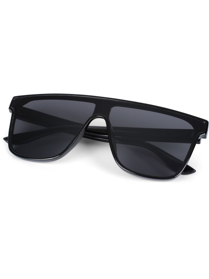 styleBREAKER Shield Sonnenbrille in Schwarz / Grau getönt günstig kaufen onesize