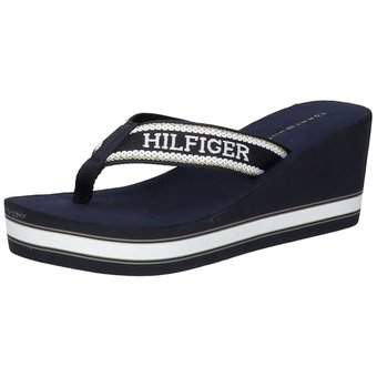 Tommy Hilfiger Wedge Beach Sandal in blau