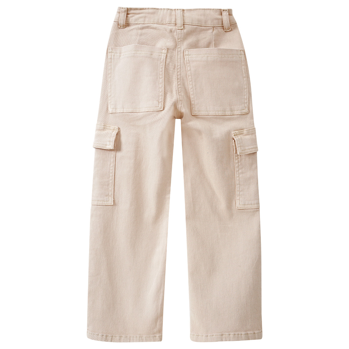 Mädchen Cargo-Jeans mit weitem Bein