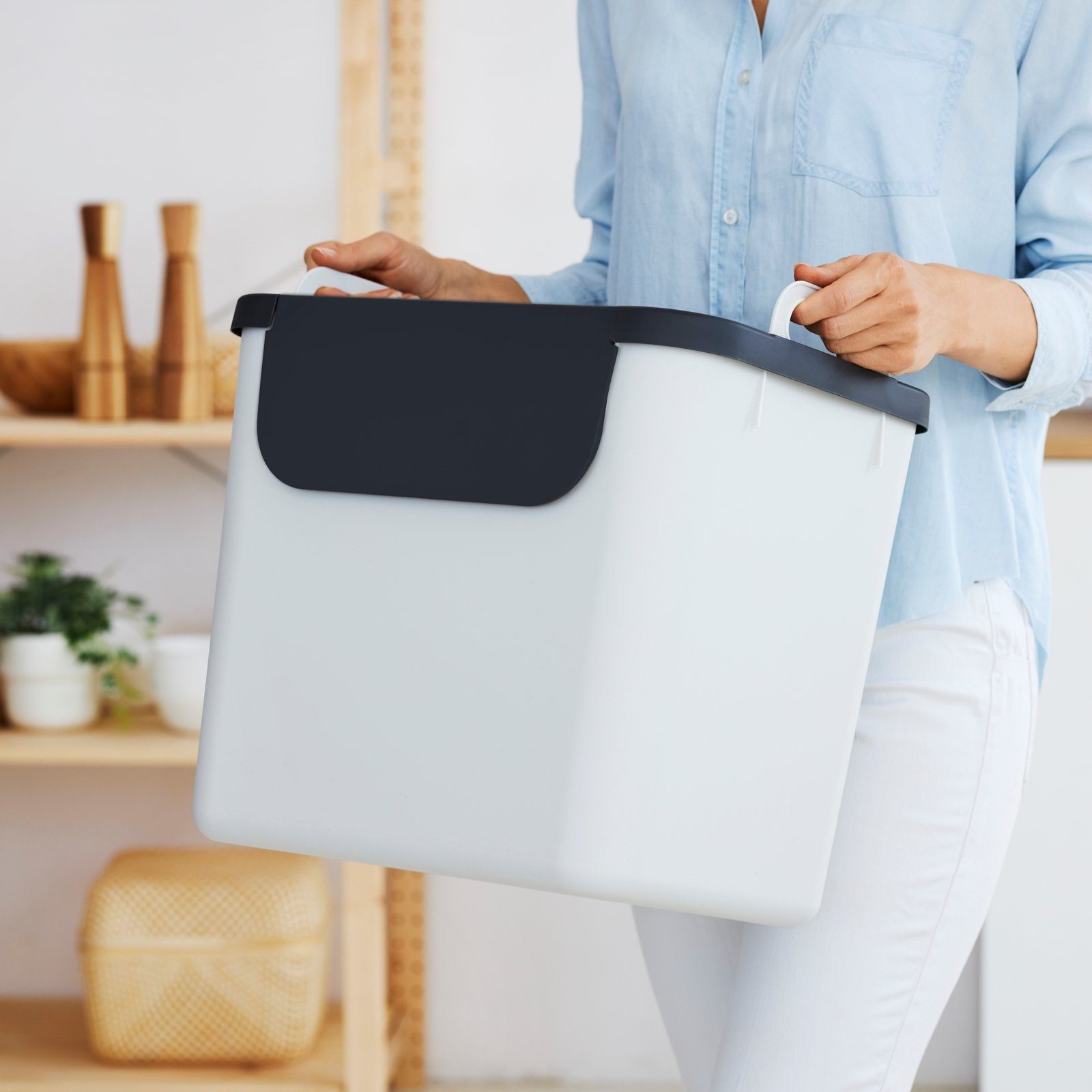 ROTHO Mülltrennsystem Jive Mülltrennsystem Set 3er-Set Mülltrennsystem 30l