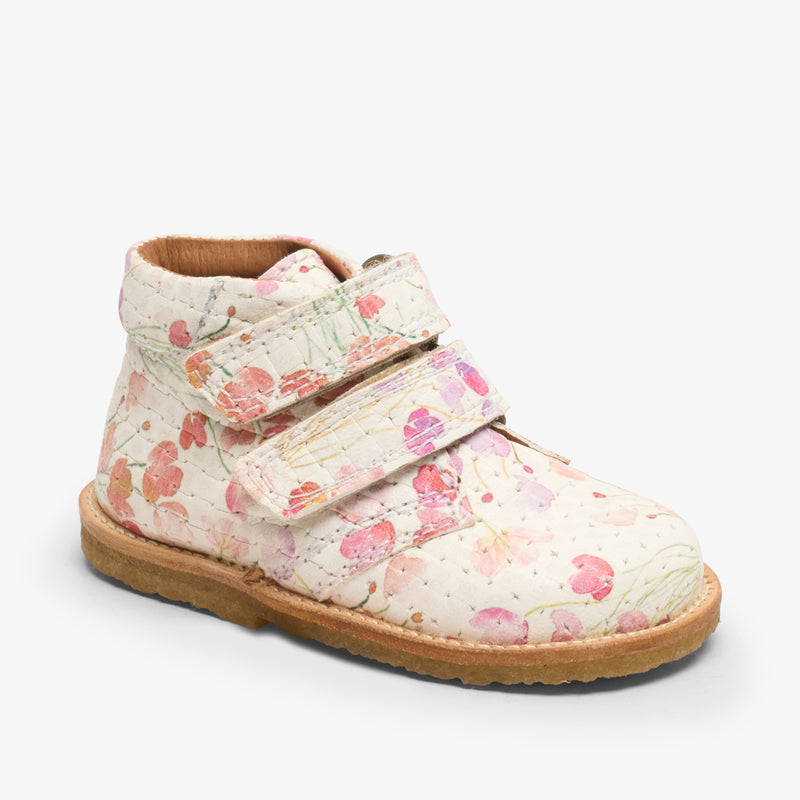 tue v flower print white - Weiß