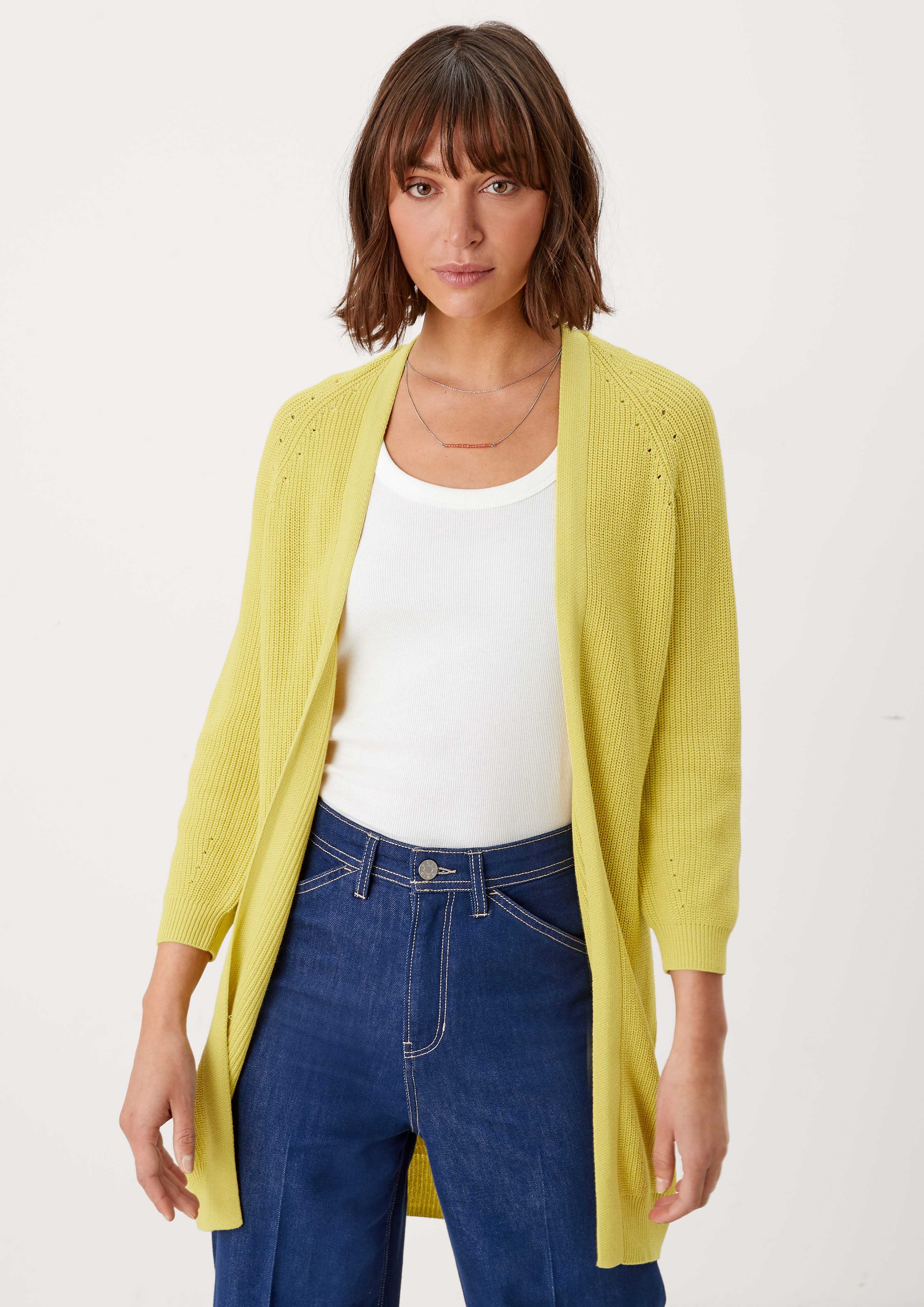 s.Oliver Strickjacke Cardigan mit Ajourmuster