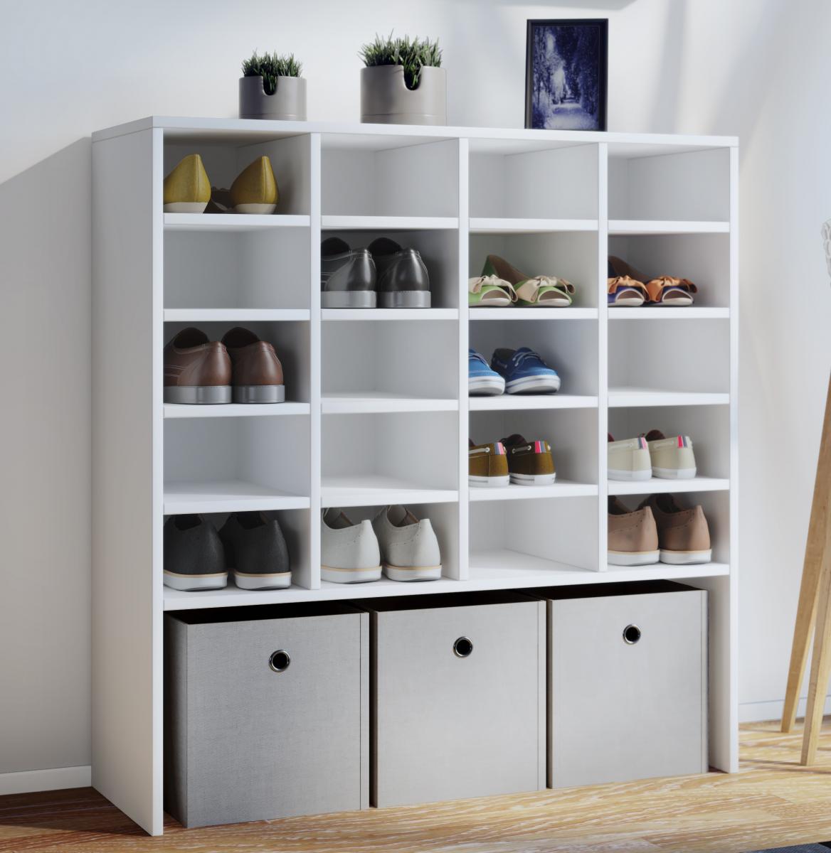 VCM Schuhschrank Hinsol XL Weiß