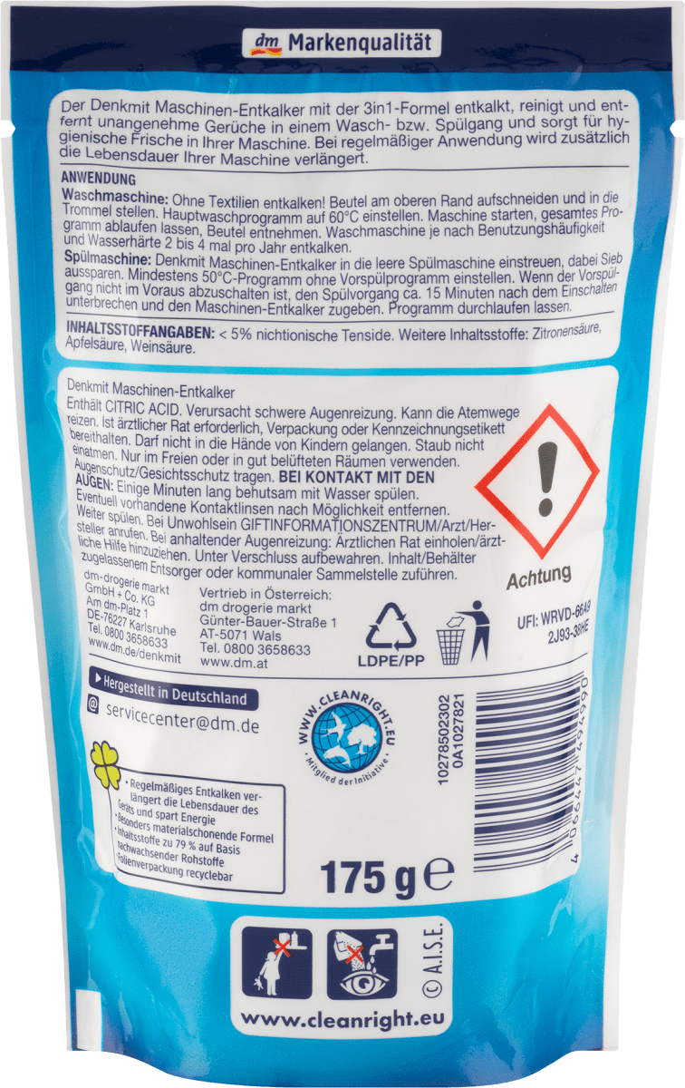Entkalker für Wasch- & Spülmaschinen, 175 g