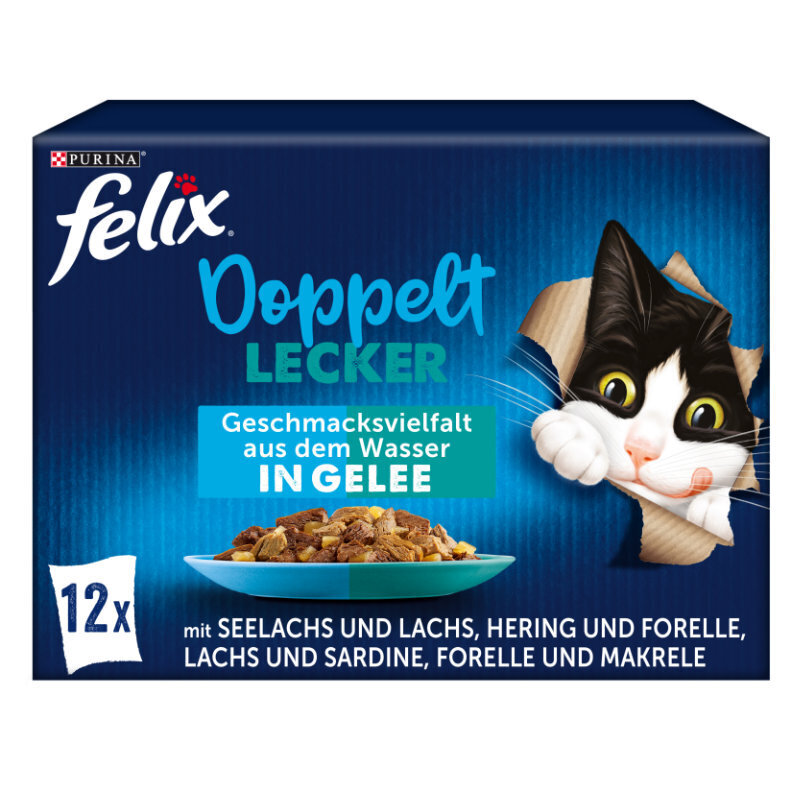 Felix Nassfutter Felix Doppelt Lecker 12x85g Geschmacksvielfalt aus dem Wasser