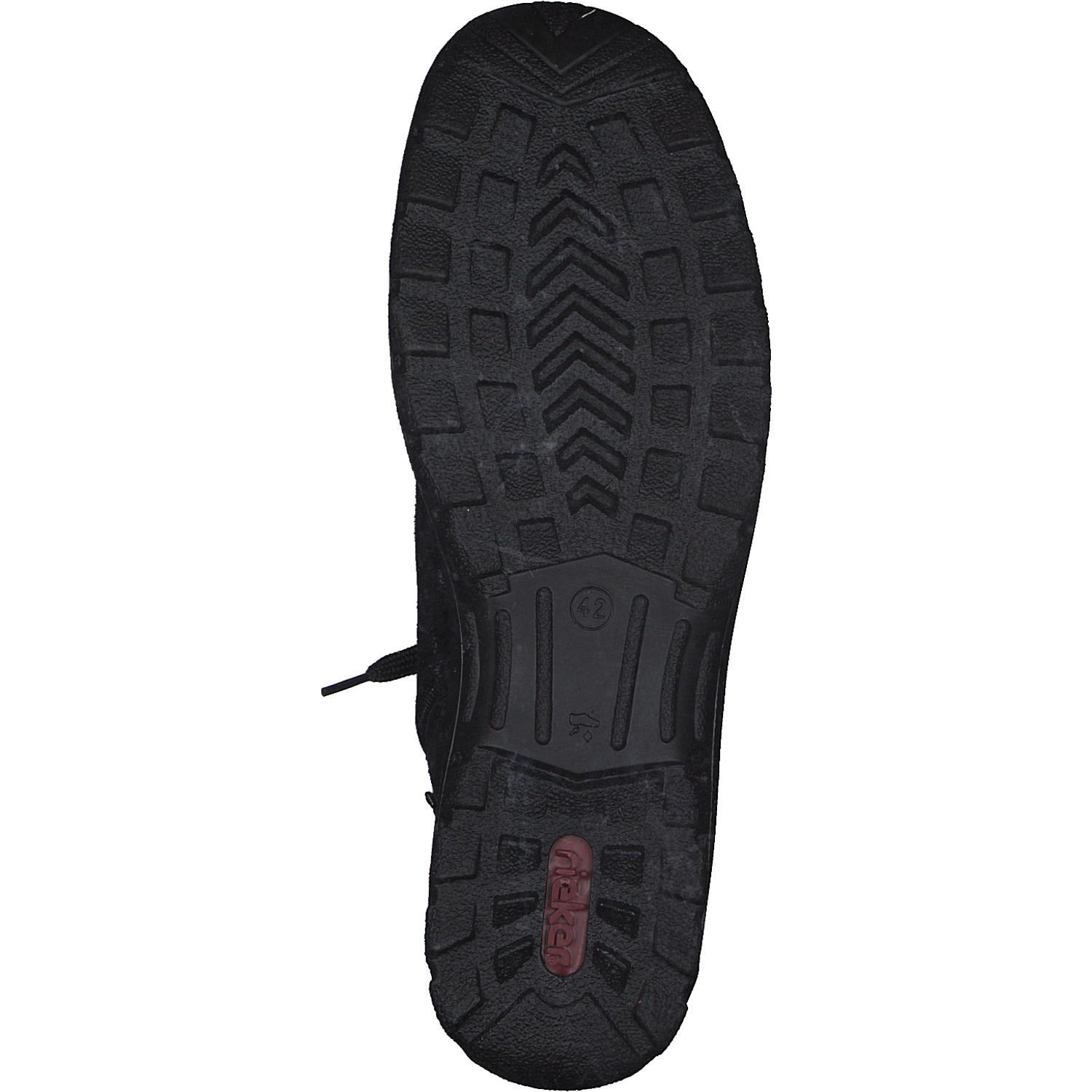 Rieker L7132, Schnürstiefel, Damen, schwarz/schwarz/anthrazit