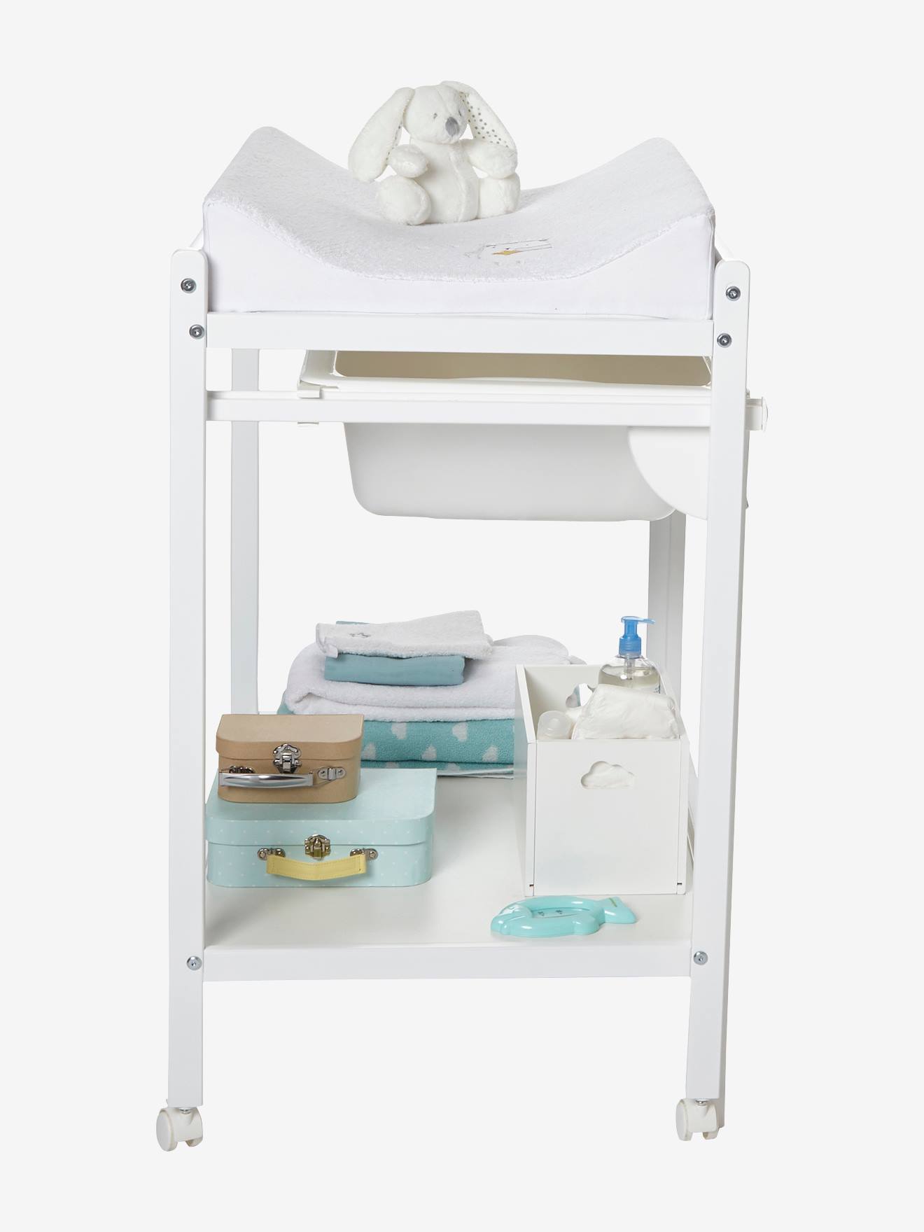 Vertbaudet Babyzimmer Wickeltisch mit Badewanne MAGICTUB - natur/weiß