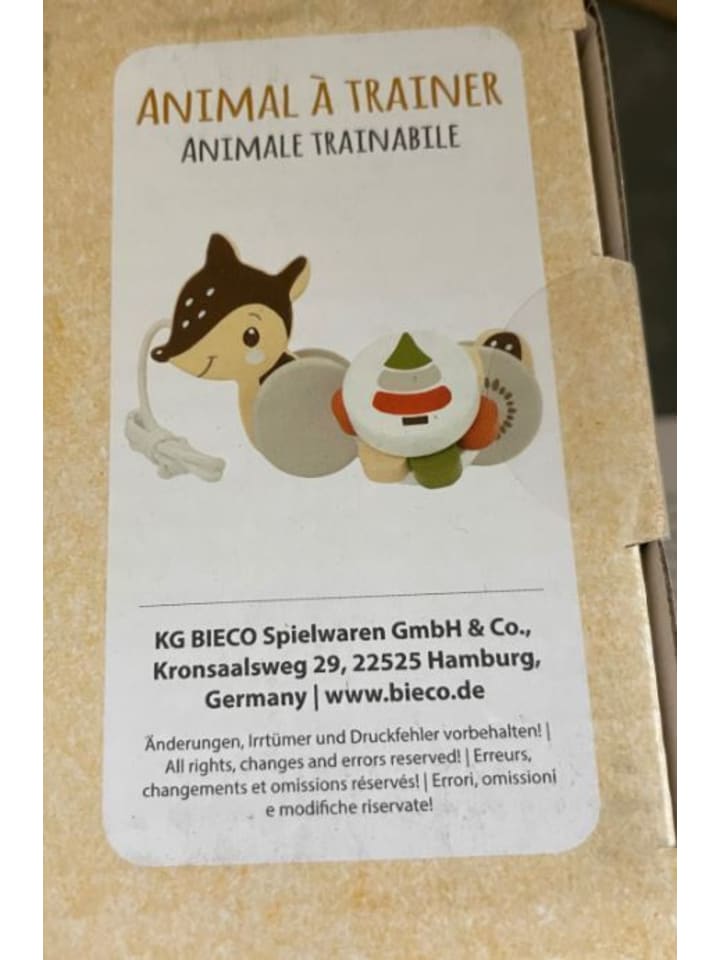Bieco Spielwaren Nachziehspielzeug Holz Reh - ab 12 Monate in Braun günstig kaufen onesize
