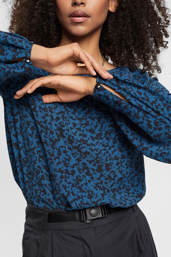 Gemusterte Bluse aus Viskose