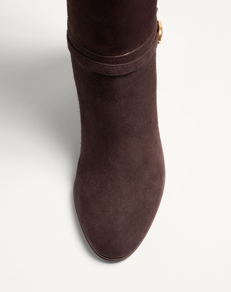 Bota Pattie de couro dividido de 75 mm