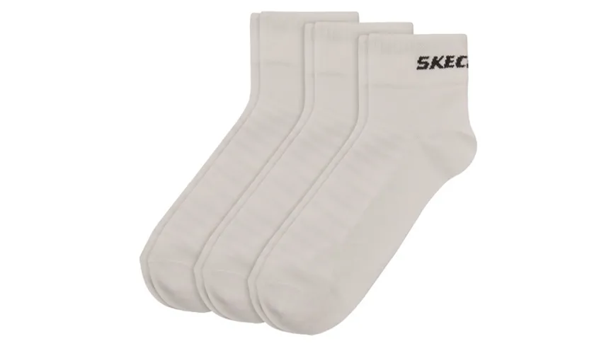 SKECHERS Unisex Kurzsocken 3er Pack weiß