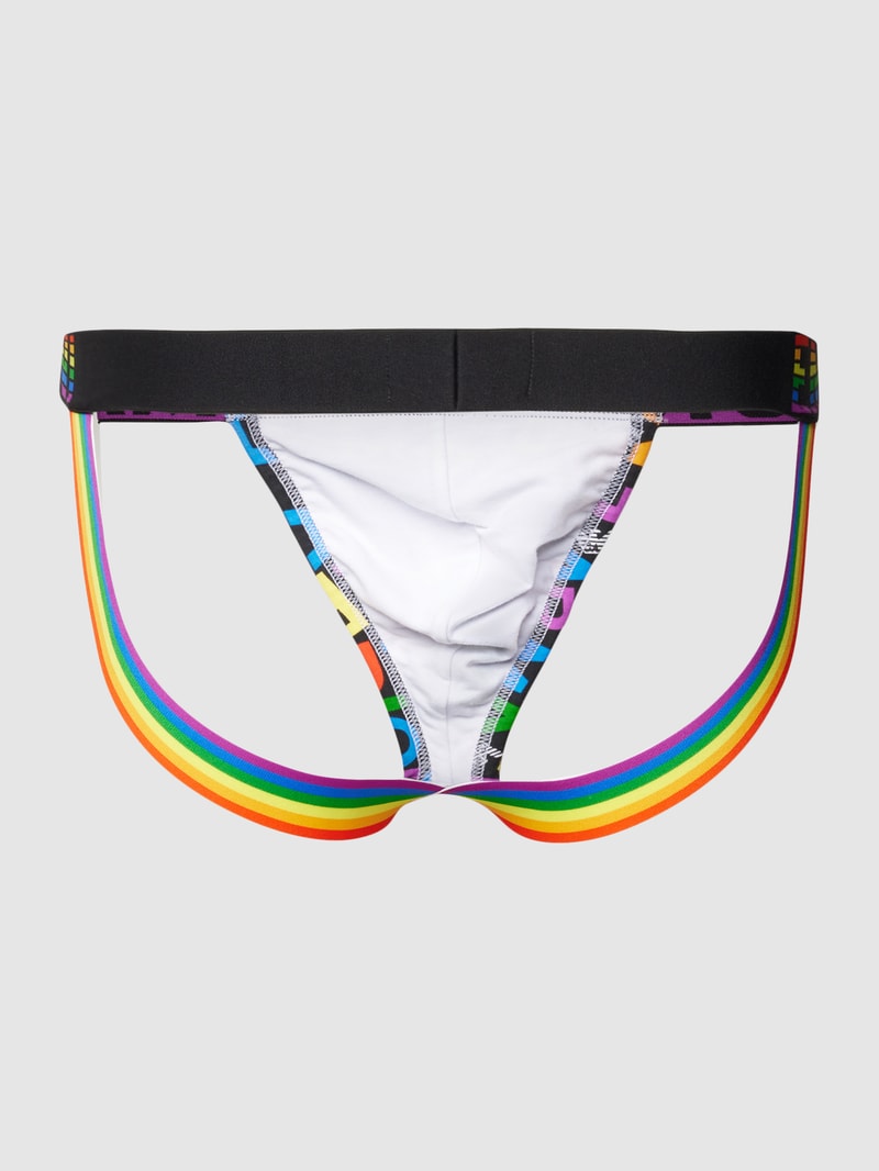 Jockstrap mit eingewebtem Logo Modell 'RAINBOW' in schwarz