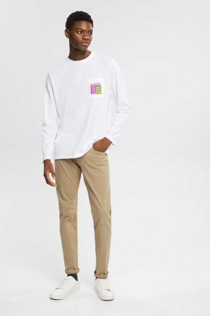 Jersey-Longsleeve mit Print auf der Brust