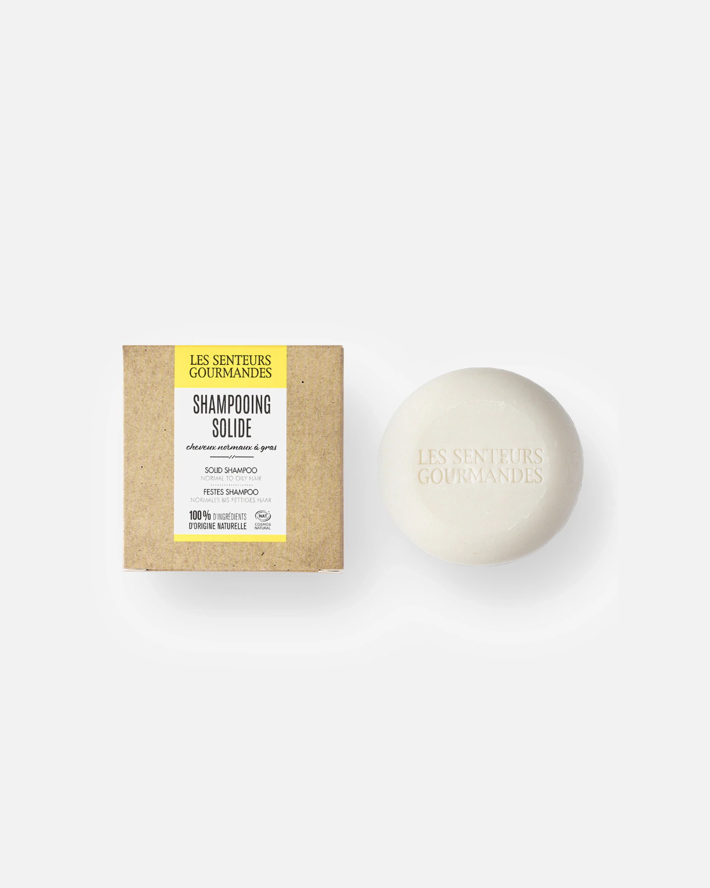 Șampon solid purificator Les Senteurs Gourmandes pentru păr uscat