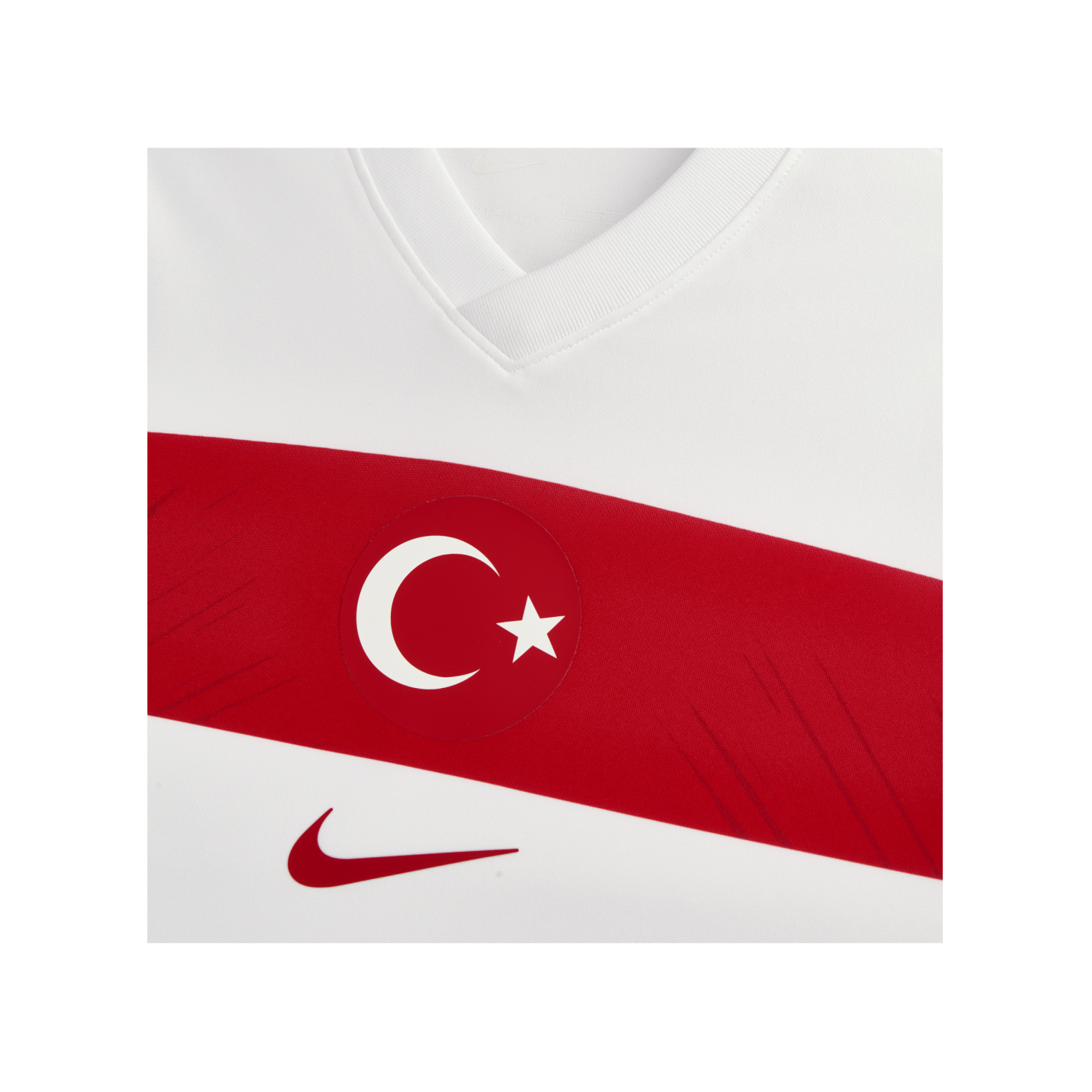 Nike Türkei Fan Trikot Home EM 2024 Kids Weiss