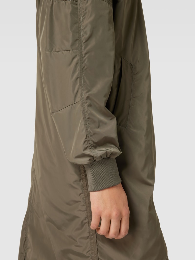 Jacke in Überlänge in khaki