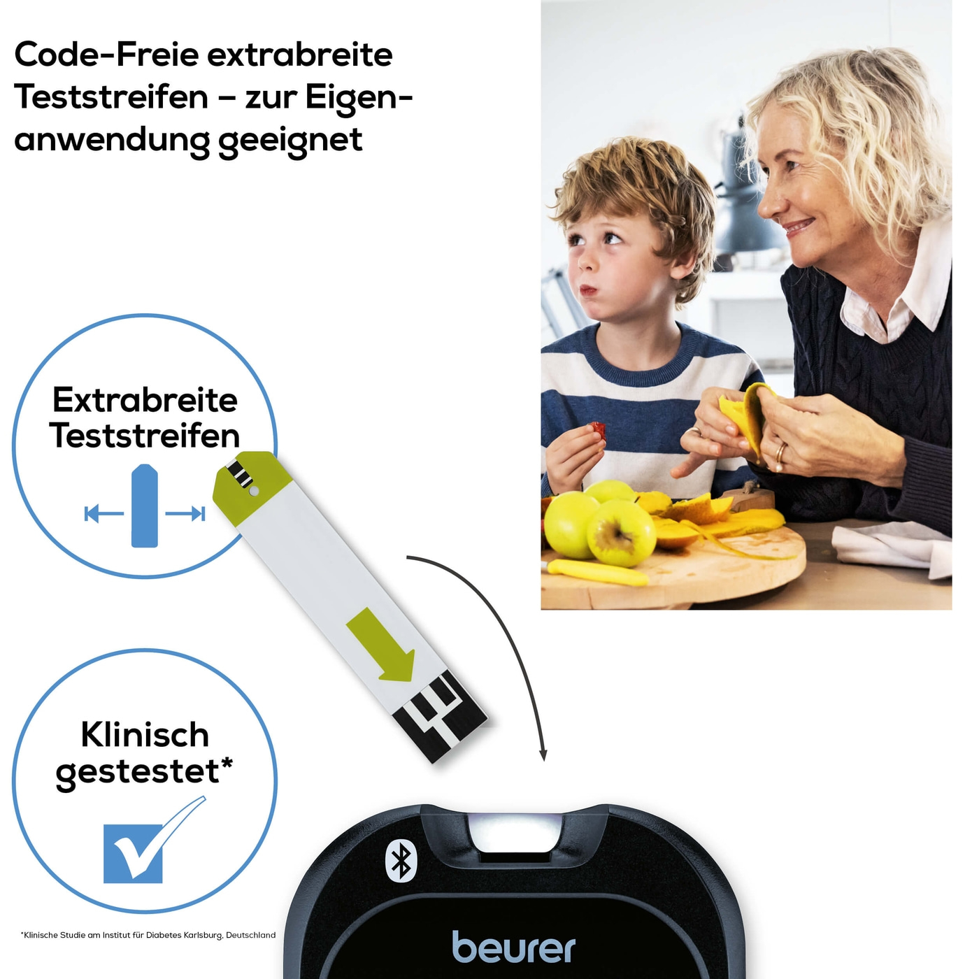 Beurer Blutzuckermessgerät GL 49 mmol/L-Einfach Messergebnisse interpretieren mit Zielbereichskala