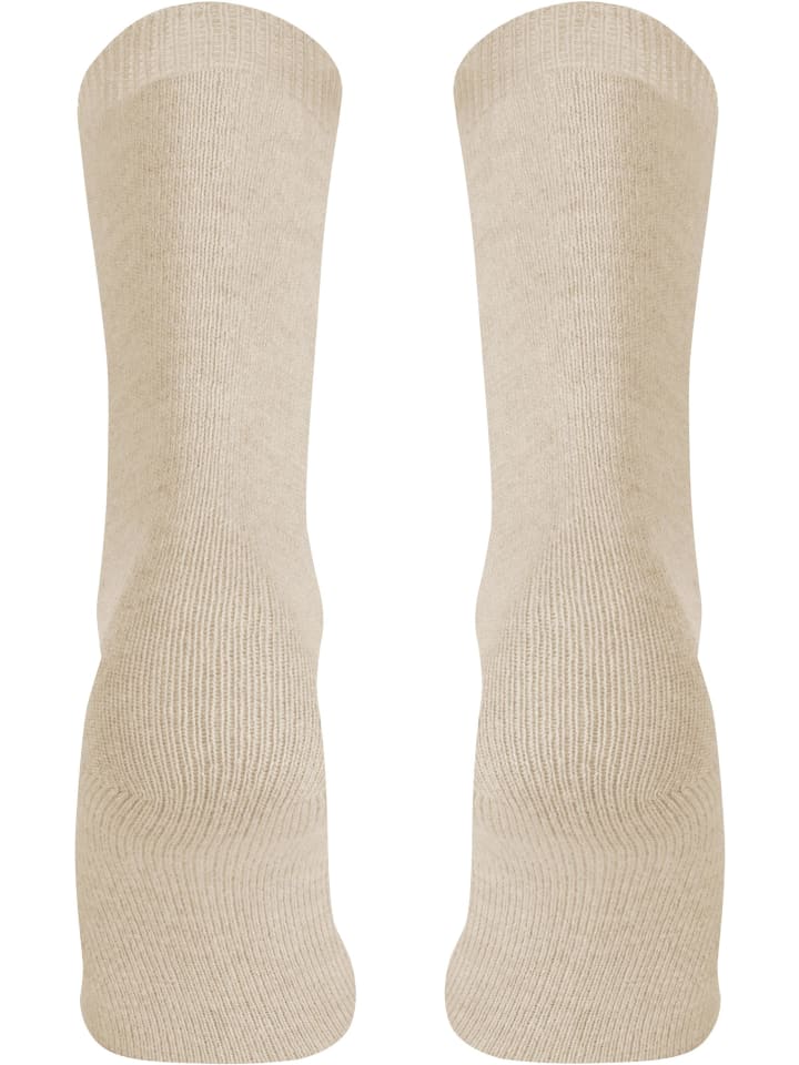 normani 3 Socken aus Cashmere und Merinowolle mit Komfortbund in Beige günstig kaufen