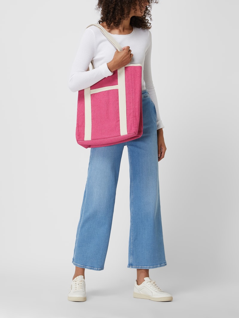 Shopper aus Canvas in pink