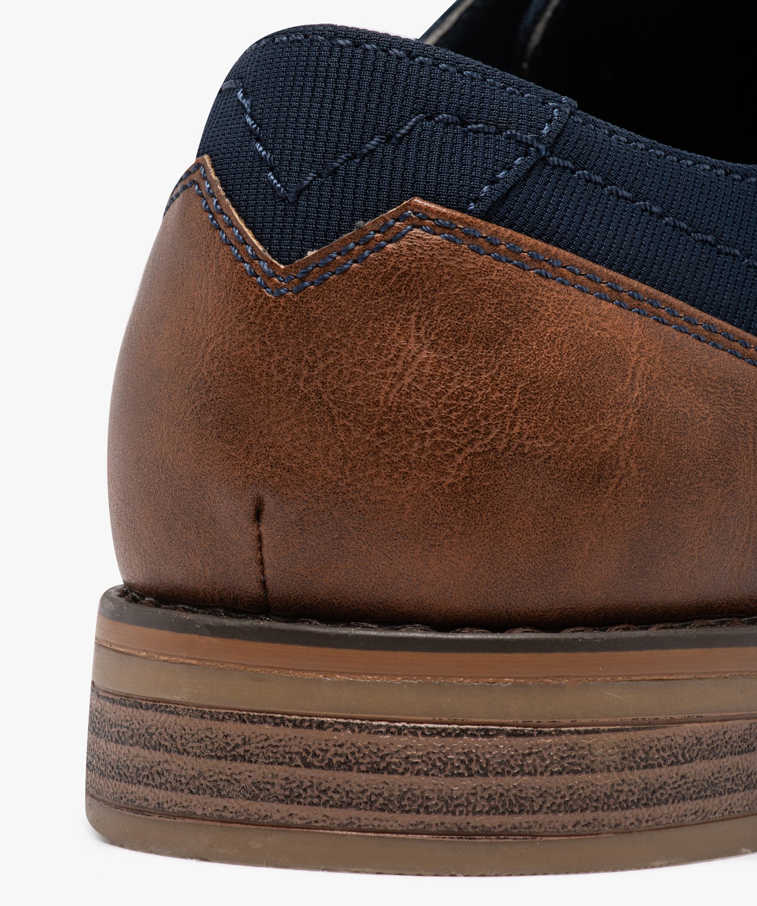 Derbies homme dessus textile uni marine | GEMO
