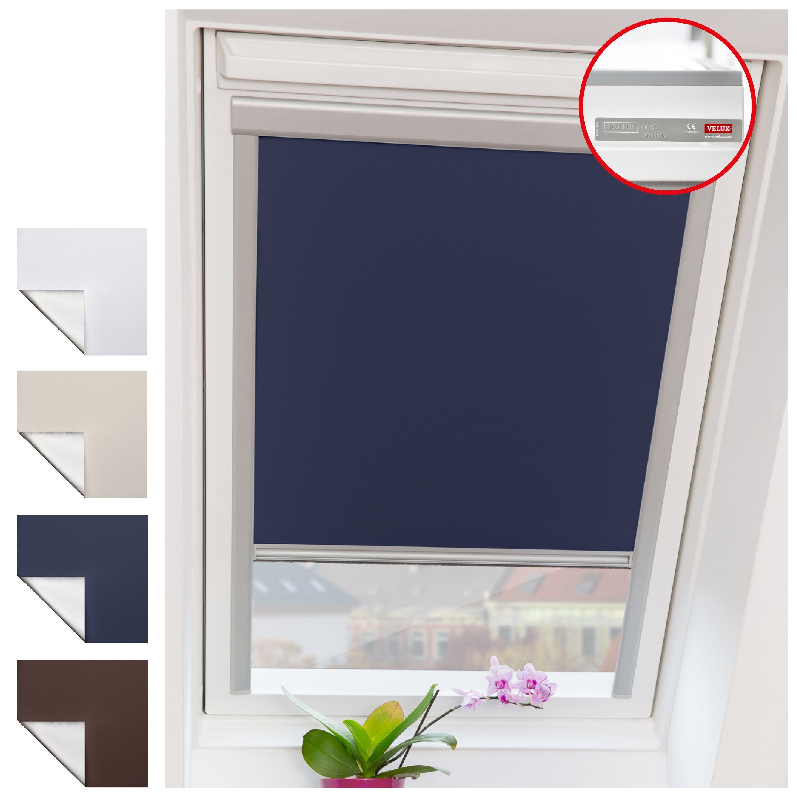 Dachfensterrollo Skylight, Thermo, Verdunkelung LICHTBLICK ORIGINAL, LICHTBLICK ORIGINAL, verdunkelnd, Anschraubbar, Anschraubbar