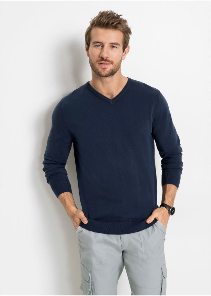 Pullover mit V-Ausschnitt
