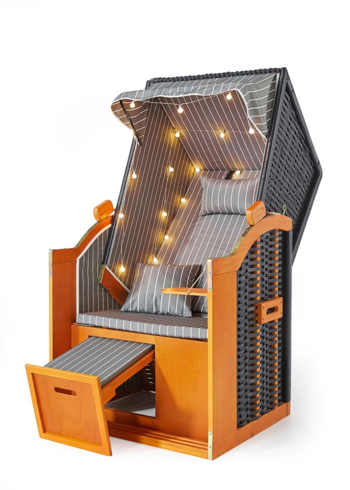 Strandkorb für 1 Person mit LED