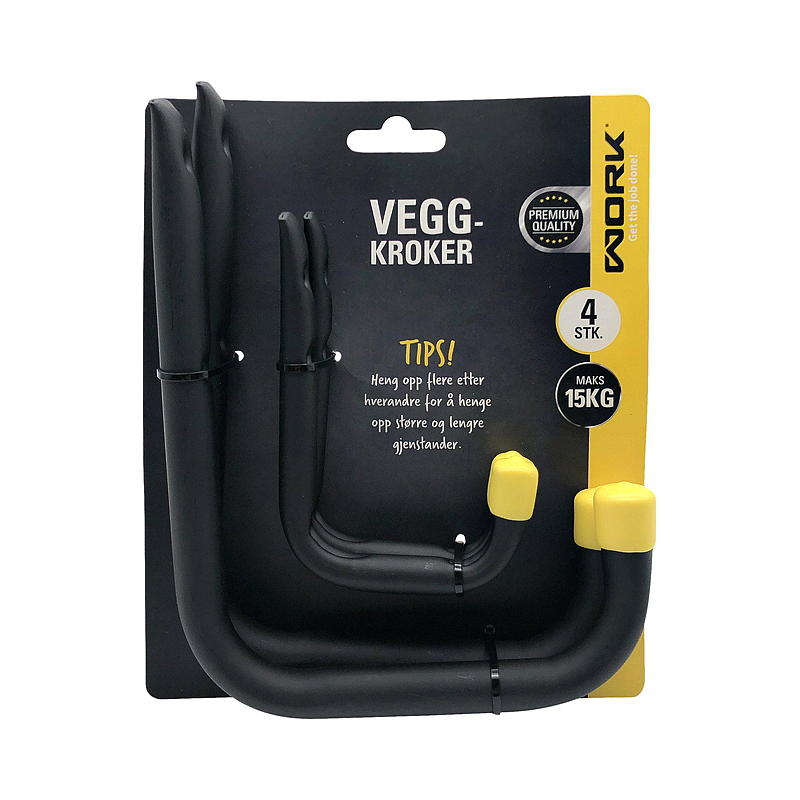 Work Veggkrok 4-pk 15 kg, stål, Work