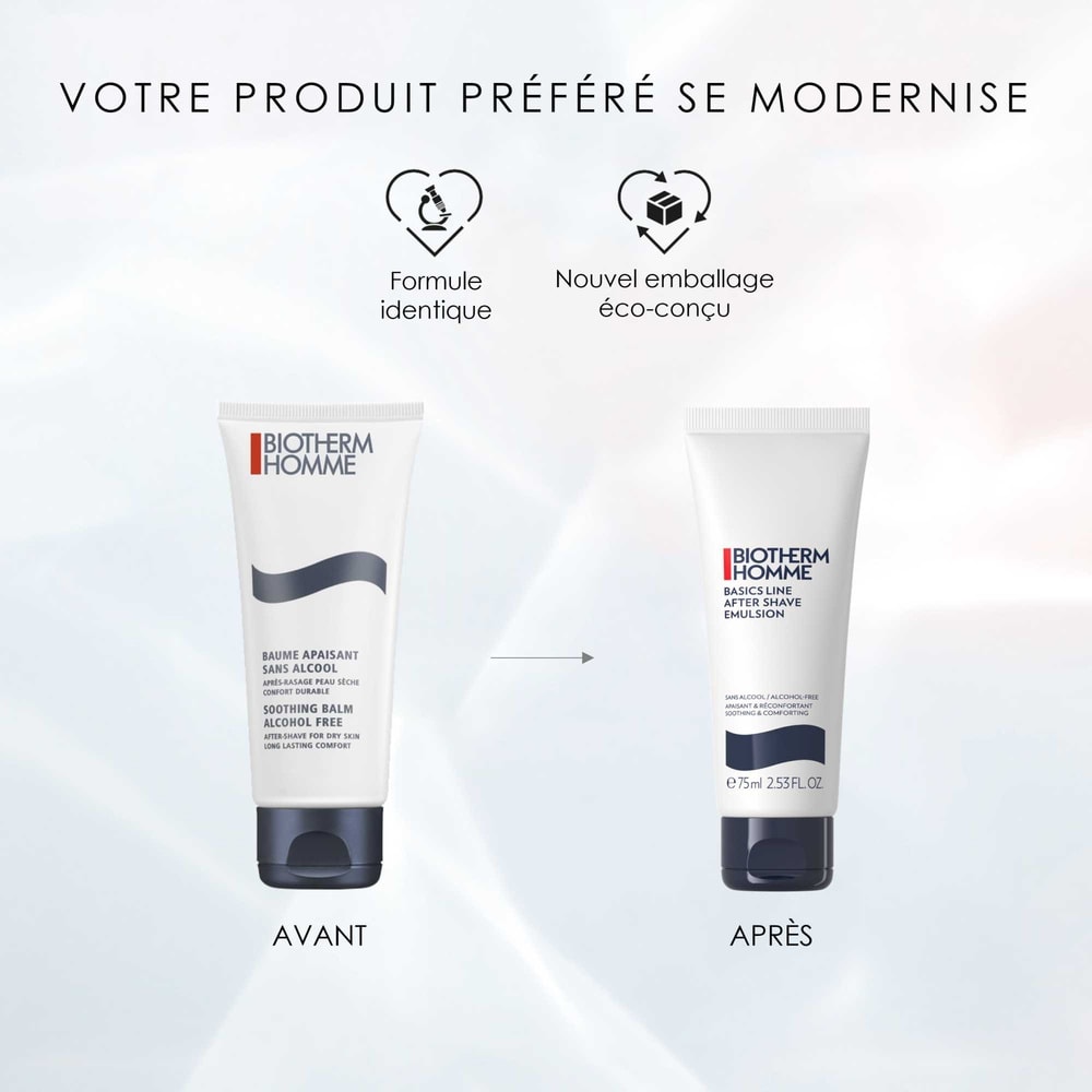 Biotherm Biotherm Homme Émulsion après-rasage apaisante sans alcool pour homme