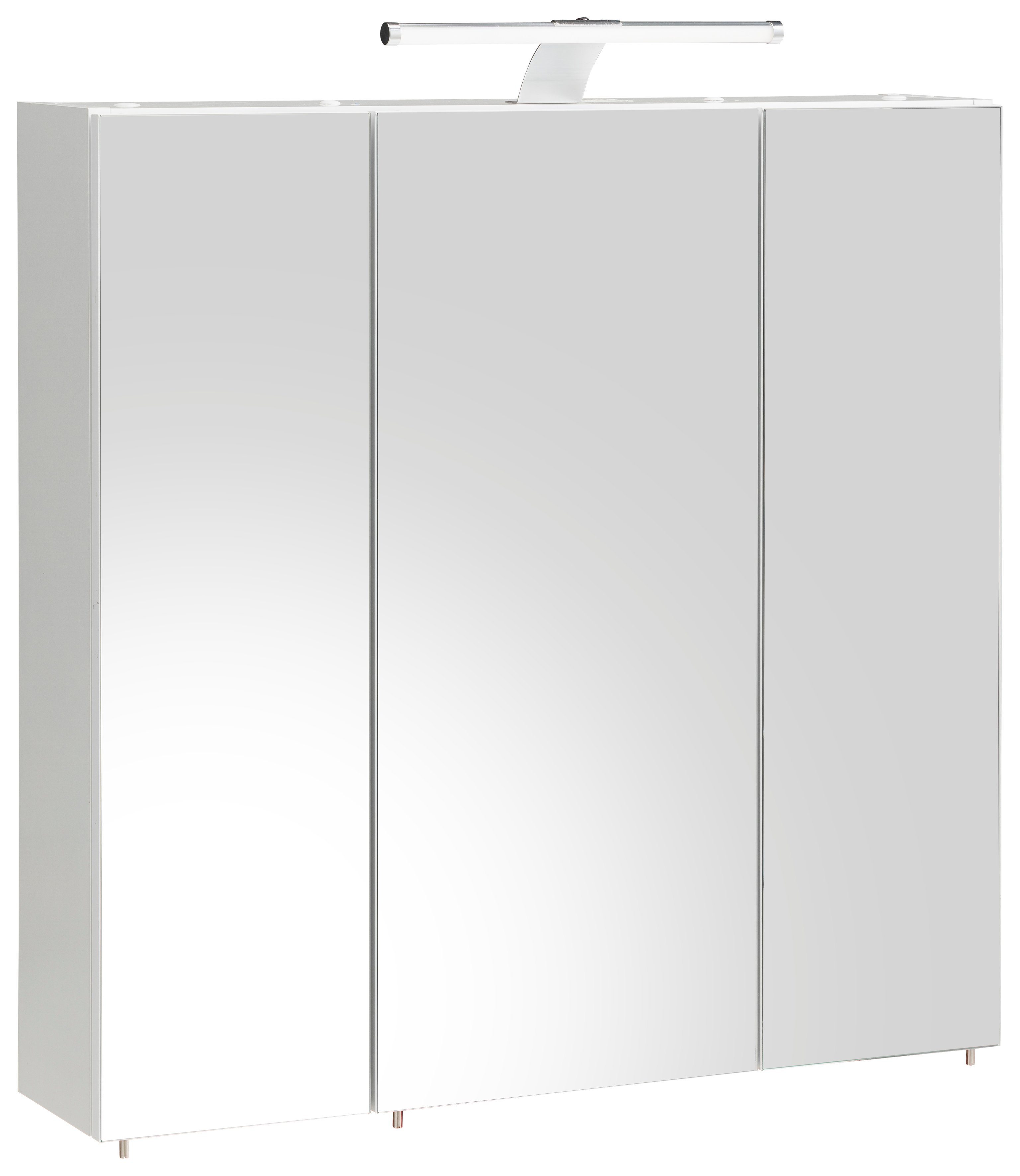 Schildmeyer Spiegelschrank Roma Breite 70 cm, 3-türig, LED-Beleuchtung, Schalter-/Steckdosenbox