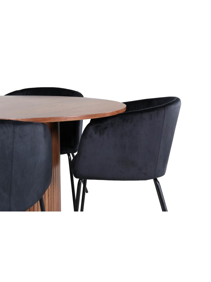 ebuy24 Essgruppe Bianca 21 Schwarz 110 x 110 cm günstig kaufen onesize