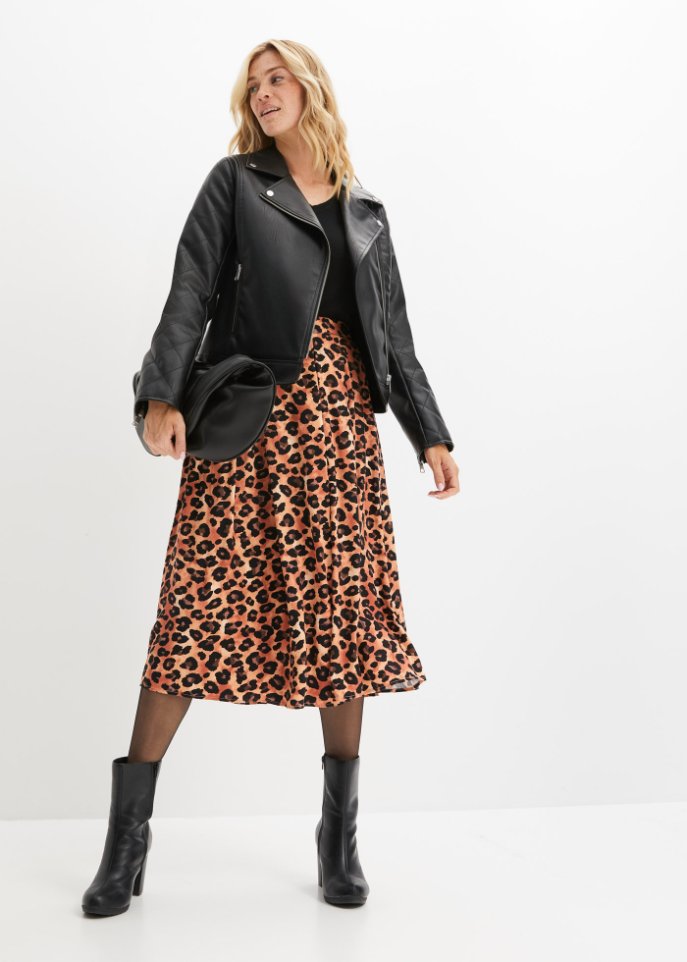 Lederimitat-Jacke