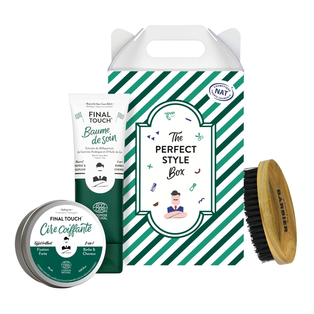 Monsieur Barbier Coffret Perfect Style pour Homme Coffret Cadeau de Soins Coiffants pour Hommes