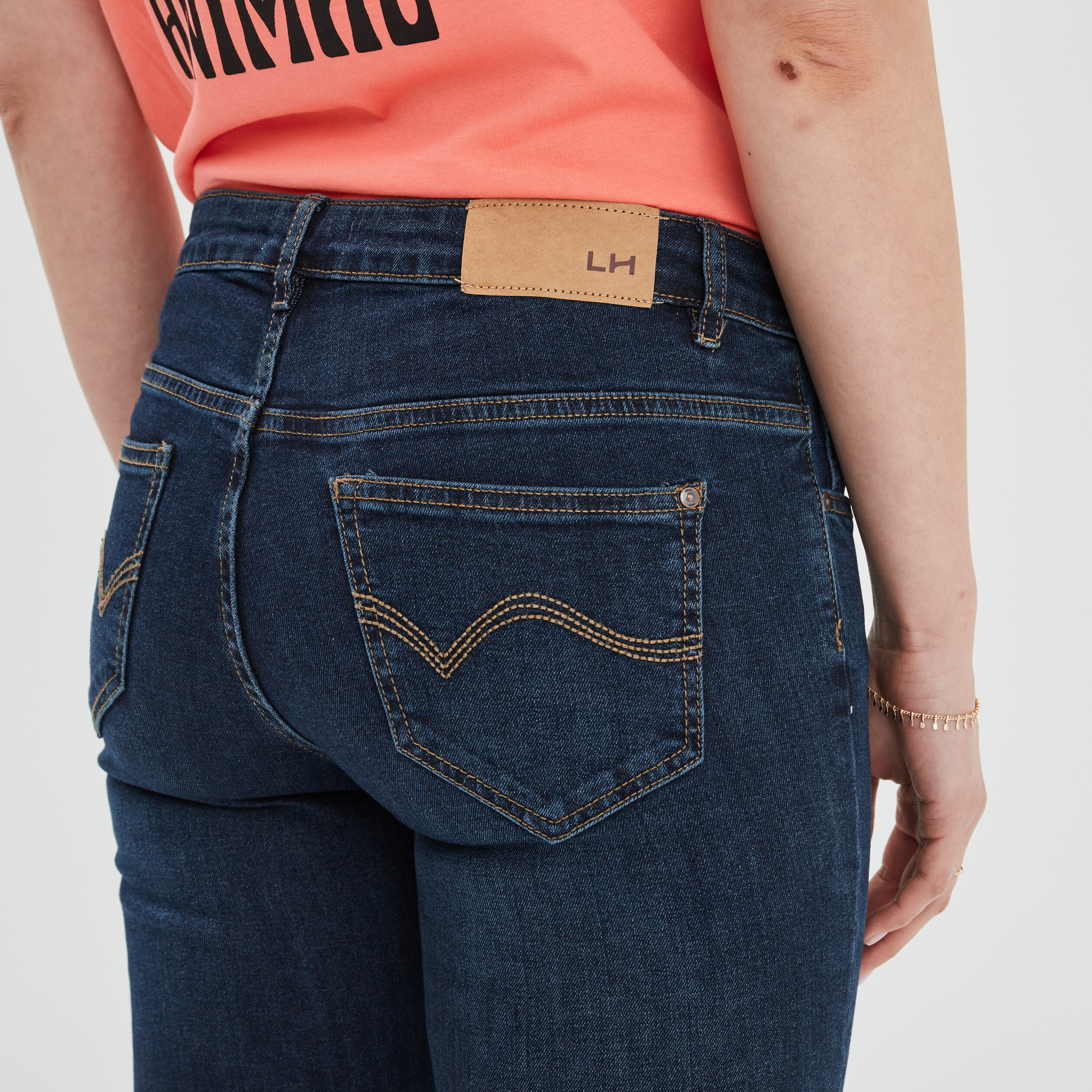 Jeans bootcut taille normale denim brut femme | La Halle