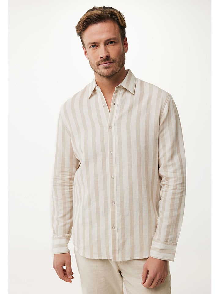 Mexx Hemd in Creme/ Hellbraun günstig kaufen