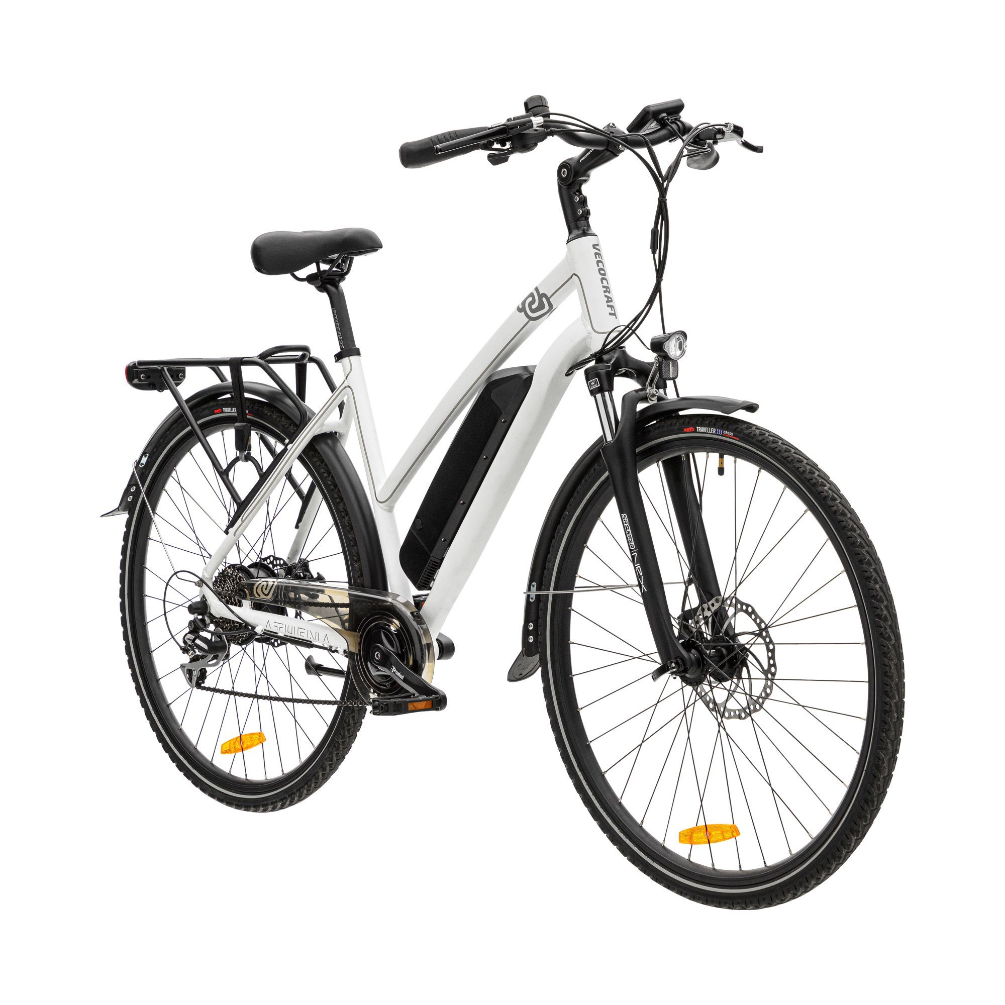 VECOCRAFT E-Bike Athena 28 Zoll weiss, 8 Gang Shimano, Kettenschaltung, Heckmotor