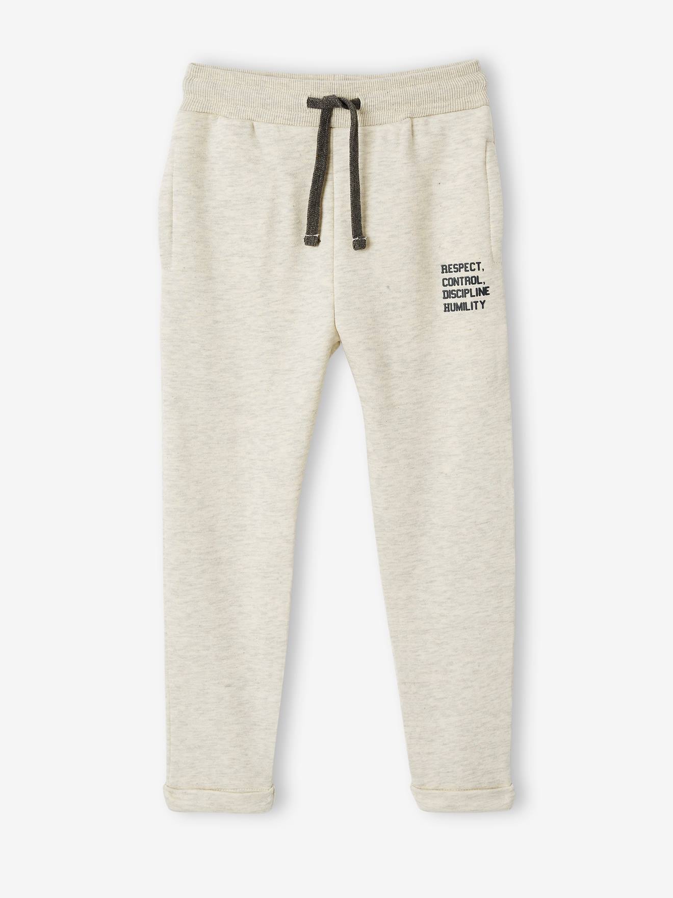 Ensemble sport sweat à capuche + jogging garçon beige clair