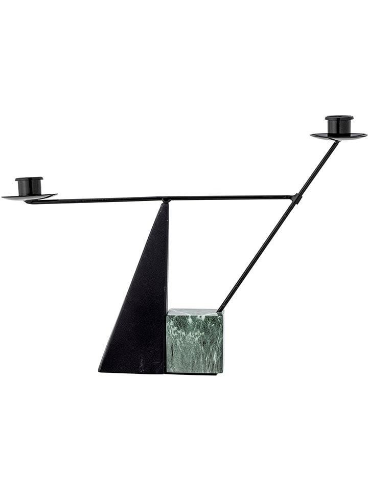 Bloomingville Kerzenhalter ''Jayda'' in Schwarz/ Grün - (B)40 x (H)26 x (T)7 cm günstig kaufen onesize