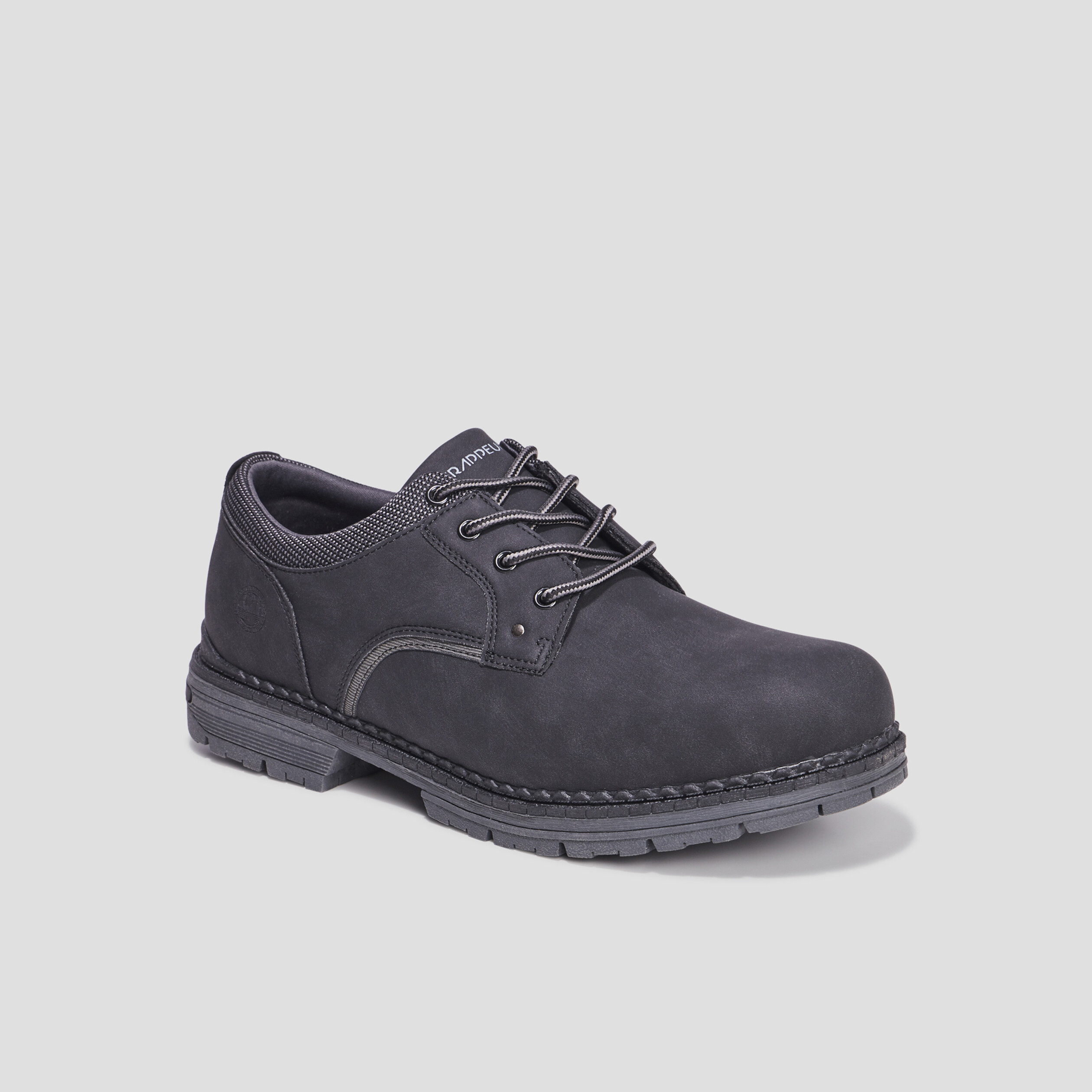 Derbies à lacets crantées noir homme | La Halle