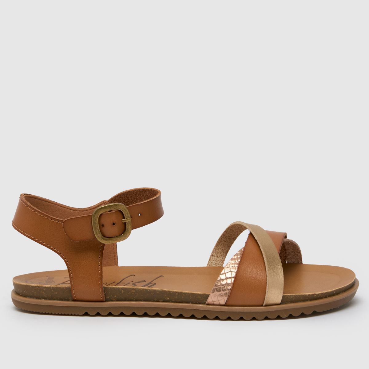 Blowfish Malibu – Bruna, flerfärgade sandaler med rem