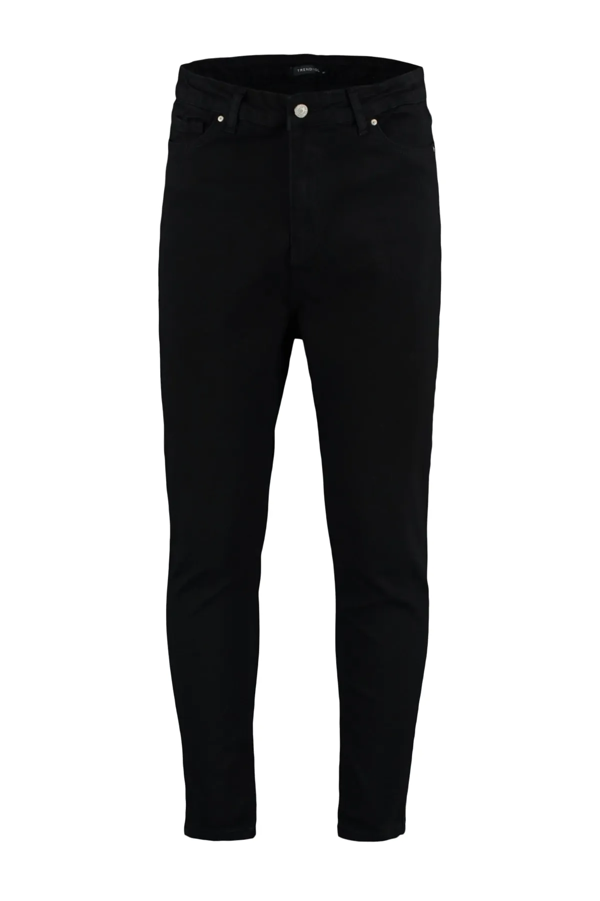Trendyol Curve  Schwarze Röhrenjeans mit hoher Taille TBBAW23JE00000