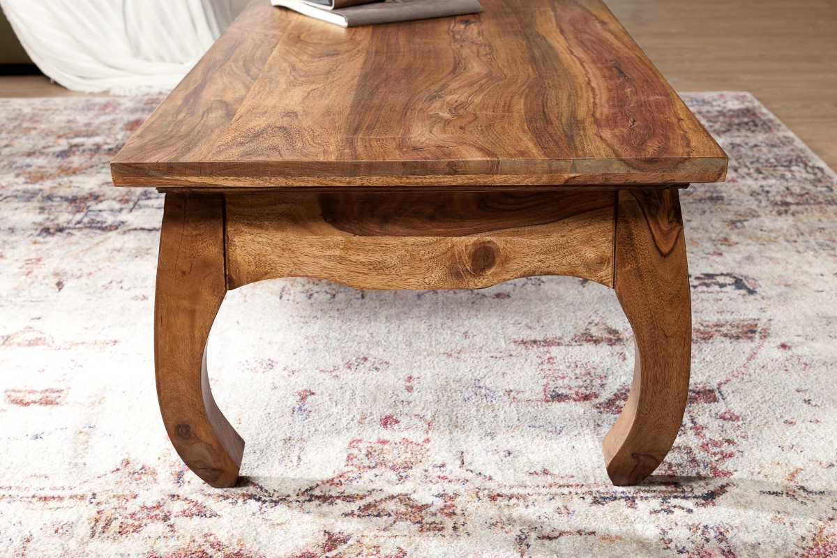 Wohnling Sheesham Opium Couchtisch Massiv 110 x 60 cm Massivholz