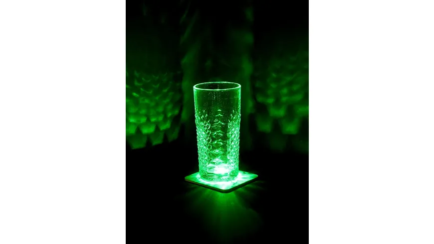 SATISLIGHT LED-Bierdeckel Untersetzer Licht grün 