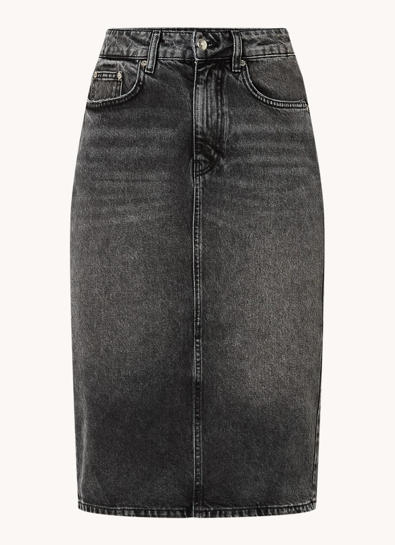 Sisley denim midi skirt with side pockets