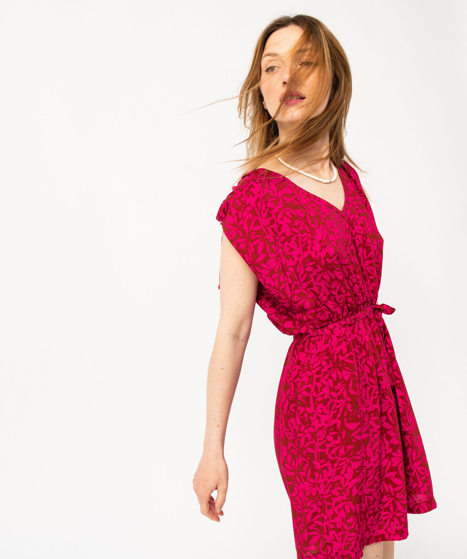 Combishort imprimé avec col V femme imprime | GEMO
