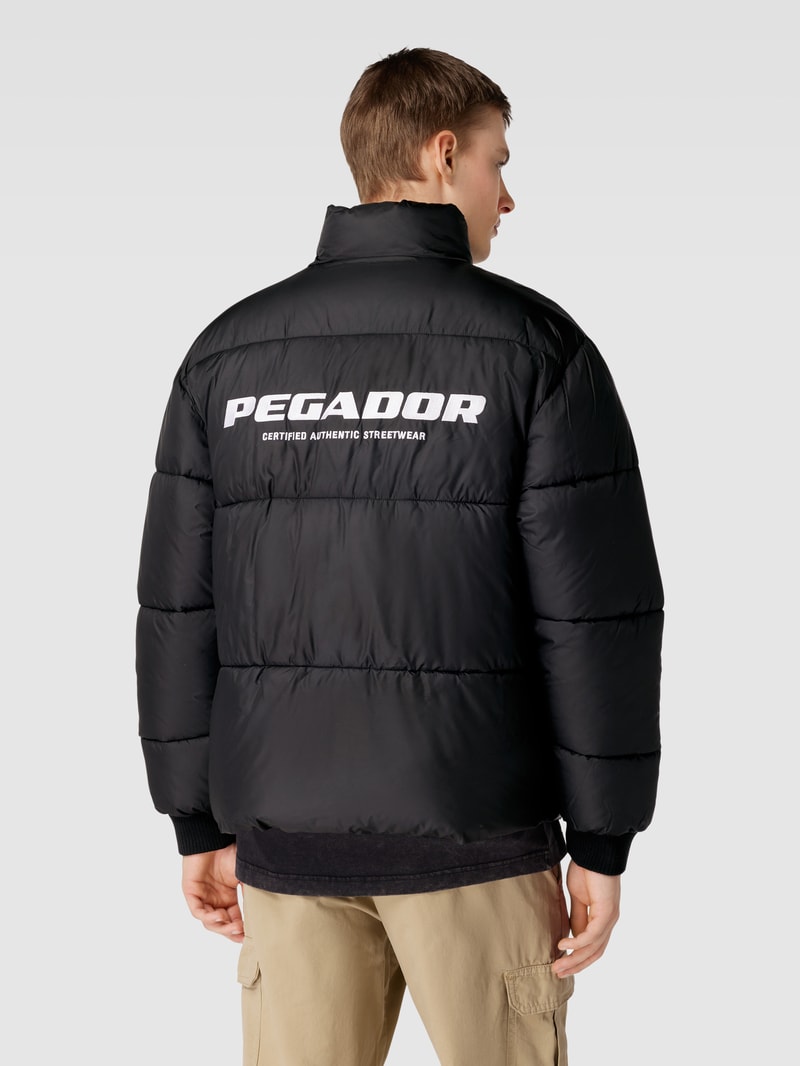 Steppjacke mit Label-Stitching Modell 'PICARD' in schwarz